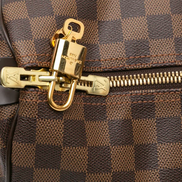 Pre-owned Louis Vuitton Damier Ebene Keepall 50 Brown