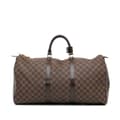 Miniatyrbild 1 av 9: Pre-owned Louis Vuitton Damier Ebene Keepall 50 Brown