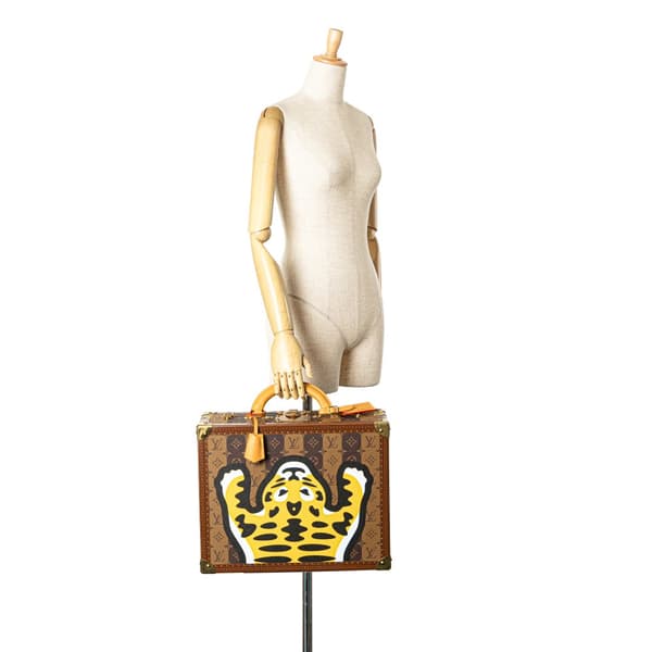 Pre-owned Louis Vuitton Monogram Nigo Cotteville 40 Brown