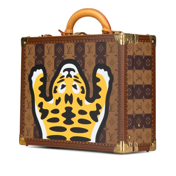 Pre-owned Louis Vuitton Monogram Nigo Cotteville 40 Brown