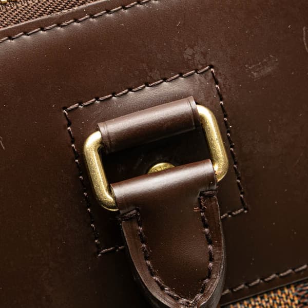 Pre-owned Louis Vuitton Damier Ebene Greenwich PM Brown