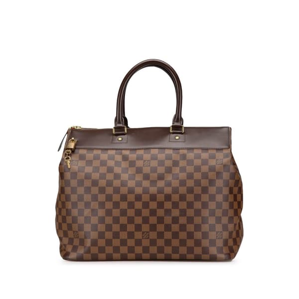 Pre-owned Louis Vuitton Damier Ebene Greenwich PM Brown