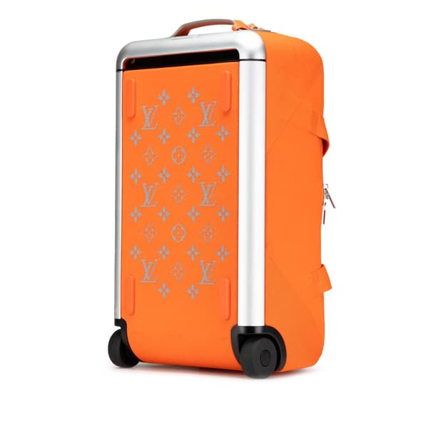 Pre-owned Louis Vuitton Monogram Horizon Soft Duffle 55 Orange