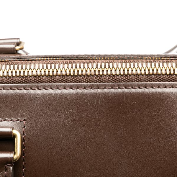 Pre-owned Louis Vuitton Damier Ebene Greenwich PM Brown