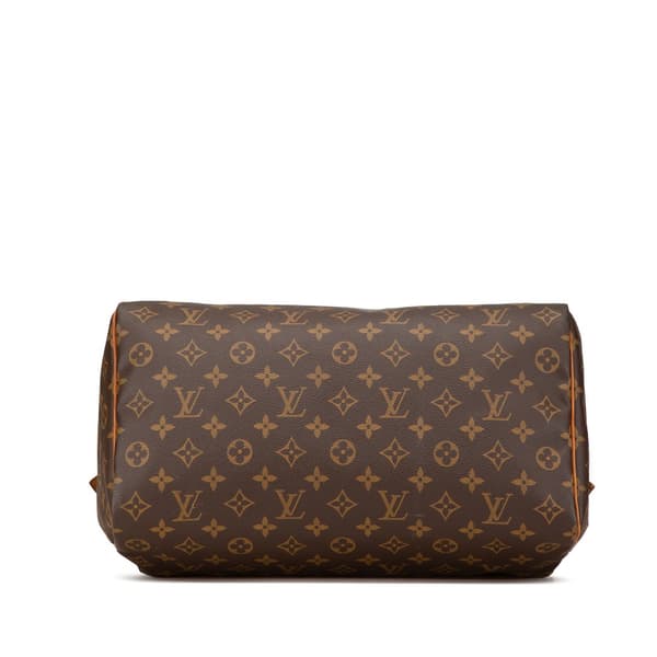Pre-owned Louis Vuitton Monogram Speedy 35 Brown