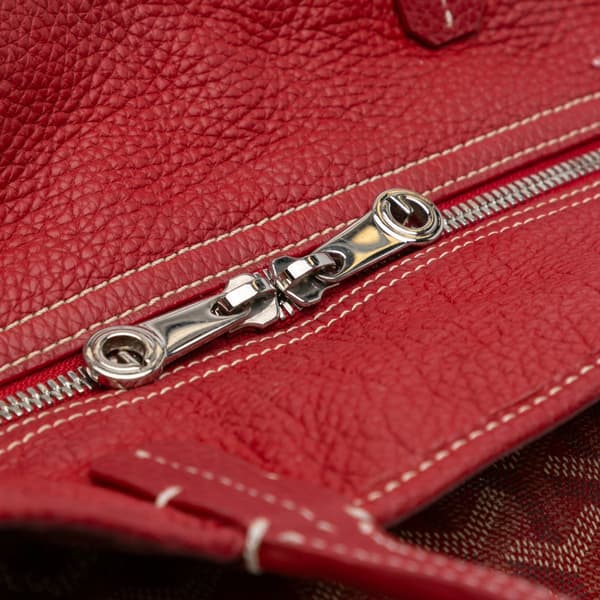 Pre-owned Goyard Goyardine Sac Hardy Pet Carrier PM Red