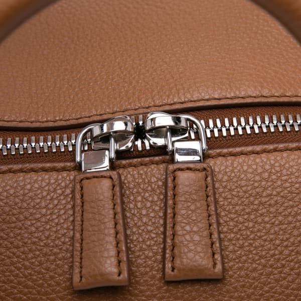Pre-owned Prada Vitello Daino Travel Bag Brown
