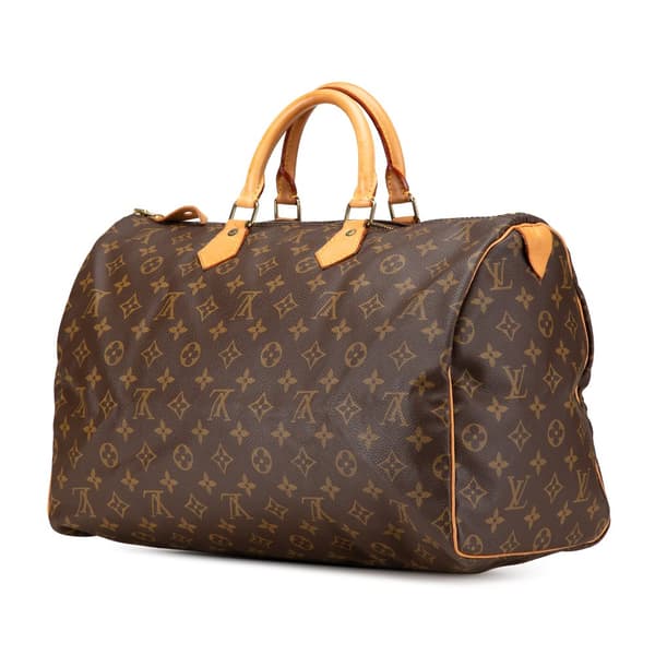 Pre-owned Louis Vuitton Monogram Speedy 40 Brown
