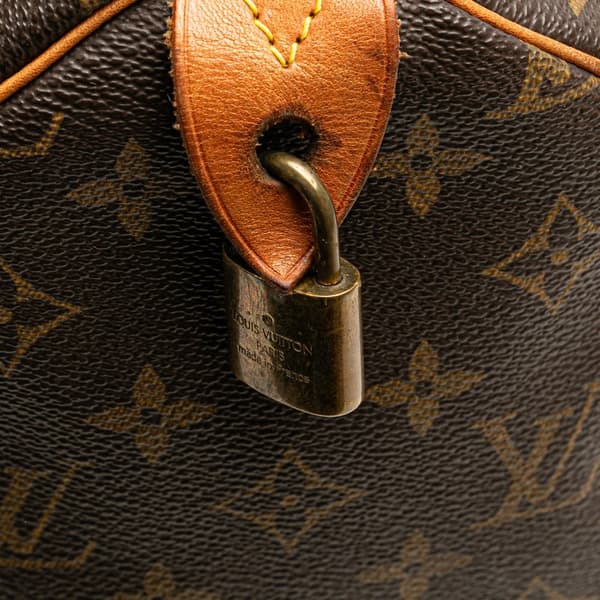 Pre-owned Louis Vuitton Monogram Speedy 35 Brown