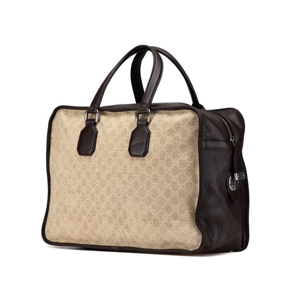 Pre-owned Gucci GG Canvas Travel Bag Brown