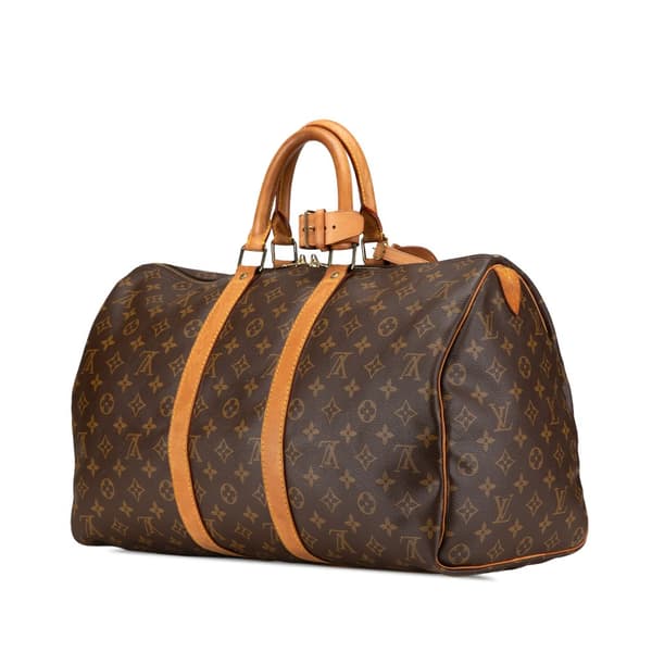 Pre-owned Louis Vuitton Monogram Keepall 45 Brown