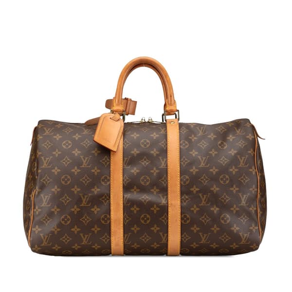 Pre-owned Louis Vuitton Monogram Keepall 45 Brown