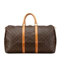 Miniatyrbilde 1 av 10: Pre-owned Louis Vuitton Monogram Keepall 50 Brown
