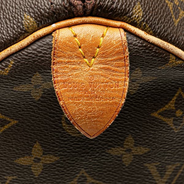 Pre-owned Louis Vuitton Monogram Speedy 35 Brown