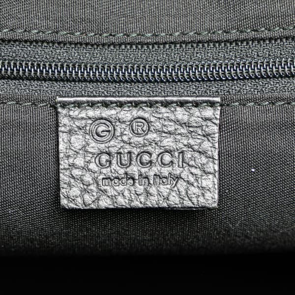 Pre-owned Gucci Guccissima Trimmed Suede Boston Bag Black