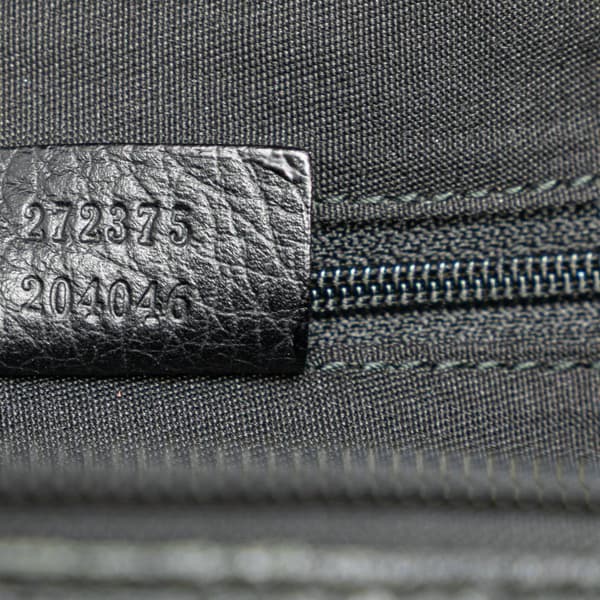 Pre-owned Gucci Guccissima Trimmed Suede Boston Bag Black