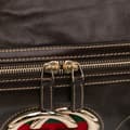Miniatyrbild 7 av 10: Pre-owned Gucci Leather Britt Web Travel Bag Brown