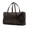 Miniatyrbild 2 av 10: Pre-owned Gucci Leather Britt Web Travel Bag Brown