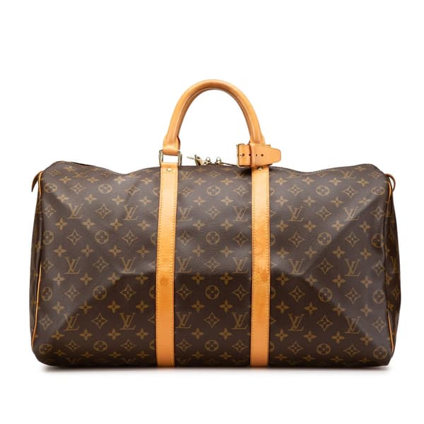 Pre-owned Louis Vuitton Monogram Keepall 50 Brown