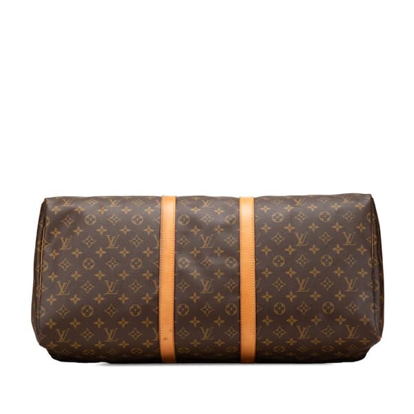 Pre-owned Louis Vuitton Monogram Keepall 55 Brown