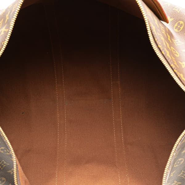 Pre-owned Louis Vuitton Monogram Keepall 55 Brown