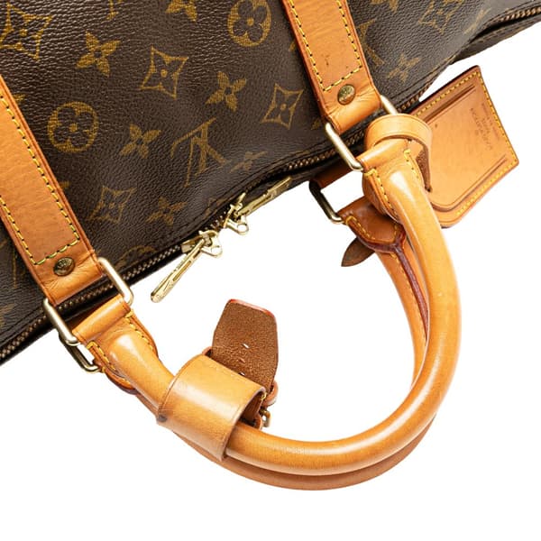 Pre-owned Louis Vuitton Monogram Keepall 55 Brown