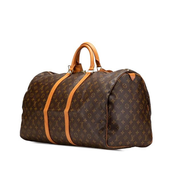 Pre-owned Louis Vuitton Monogram Keepall 55 Brown
