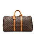 Miniatyrbilde 1 av 10: Pre-owned Louis Vuitton Monogram Keepall 55 Brown