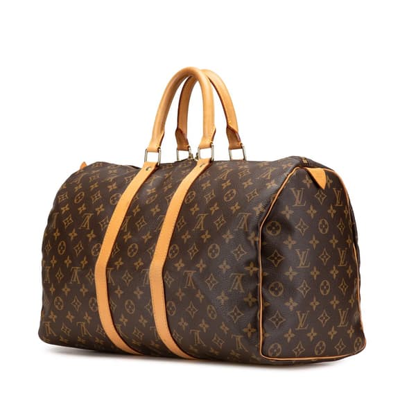 Pre-owned Louis Vuitton Monogram Keepall 45 Brown
