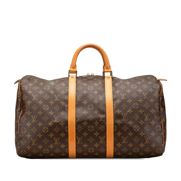 Pre-owned Louis Vuitton Monogram Keepall 50 Brown