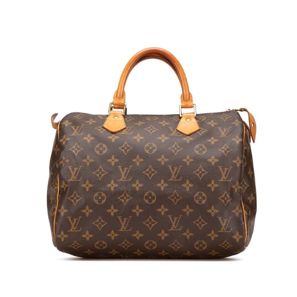 Pre-owned Louis Vuitton Monogram Speedy 30 Brown