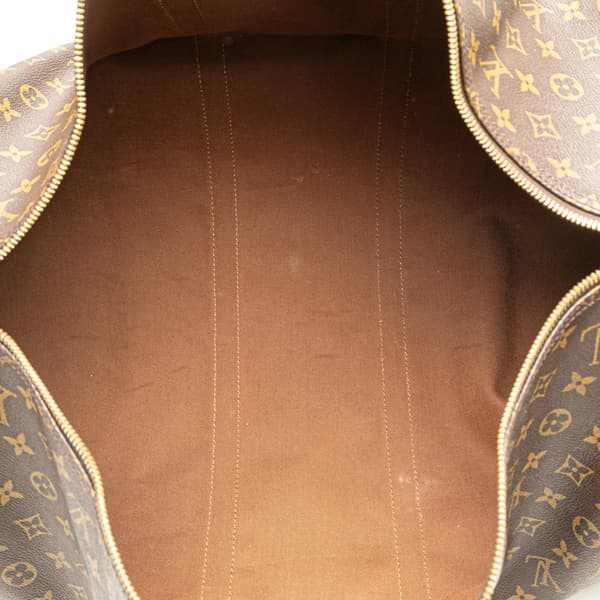 Pre-owned Louis Vuitton Monogram Keepall 55 Brown