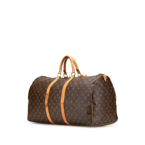 Pre-owned Louis Vuitton Monogram Keepall 55 Brown