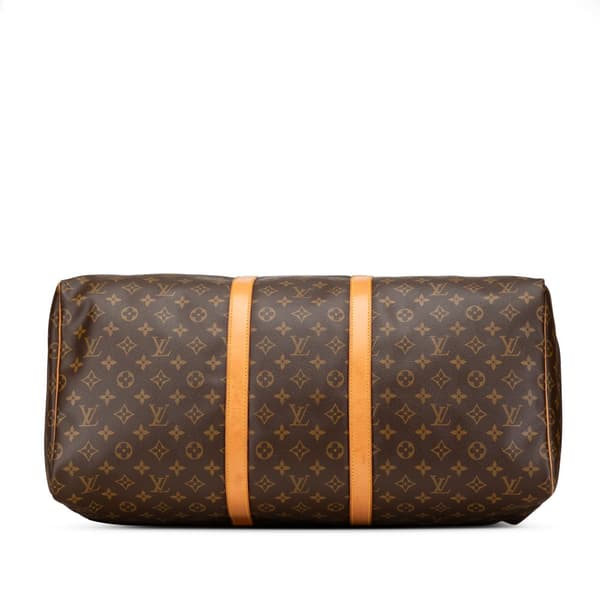 Pre-owned Louis Vuitton Monogram Keepall 55 Brown