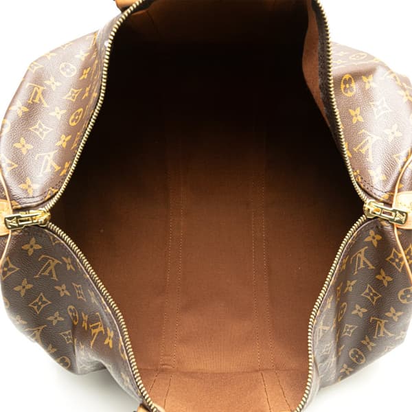 Pre-owned Louis Vuitton Monogram Keepall 55 Brown