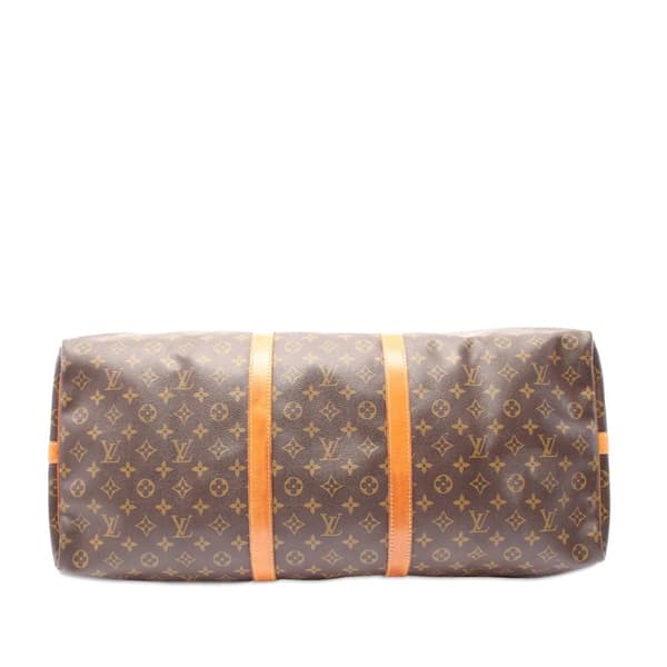 Pre-owned Louis Vuitton Monogram Keepall Bandouliere 60 Brown