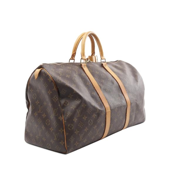 Pre-owned Louis Vuitton Monogram Keepall 50 Brown