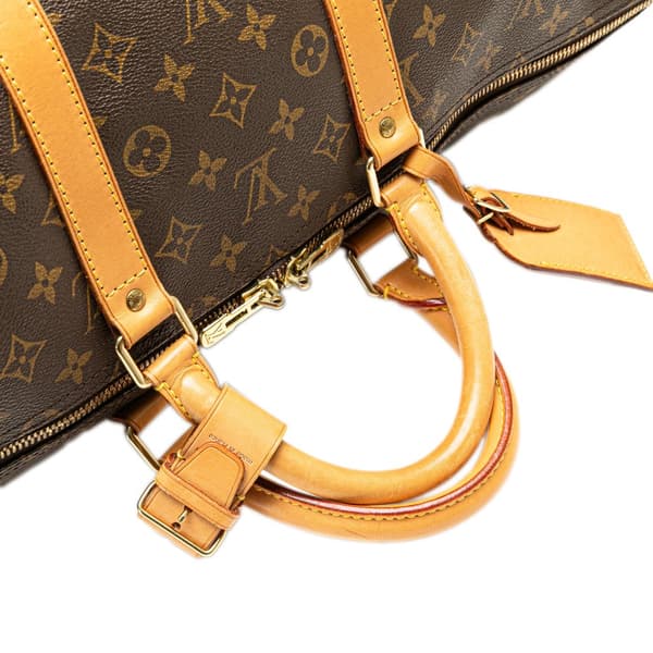 Pre-owned Louis Vuitton Monogram Keepall 55 Brown