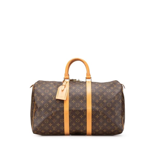 Pre-owned Louis Vuitton Monogram Keepall 45 Brown