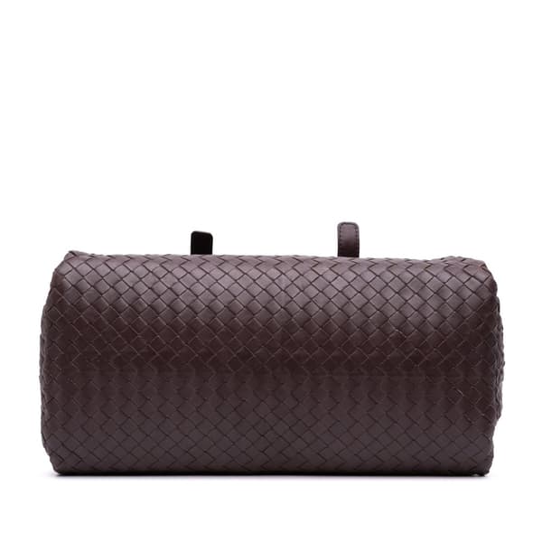 Pre-owned Bottega Veneta Nappa Intrecciato Boston Bag Brown