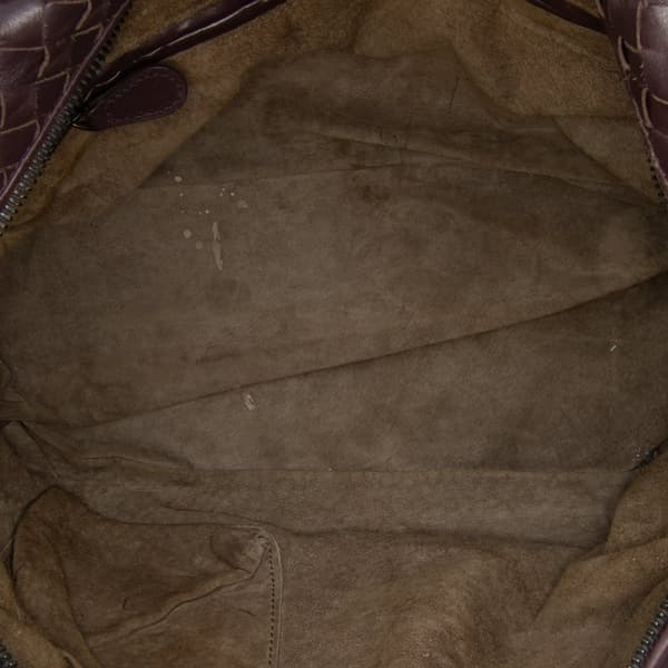Pre-owned Bottega Veneta Nappa Intrecciato Boston Bag Brown