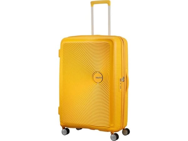American Tourister Soundbox, Spinner, Gult, Golden Yellow, 4 hjul, Spinnehjul, Kombinasjonslås