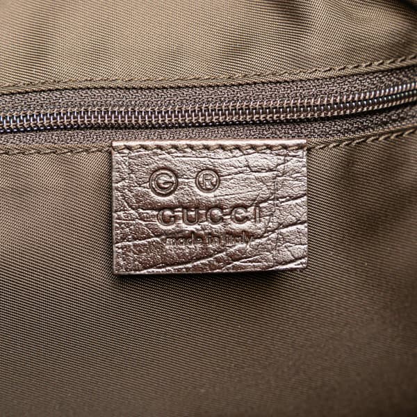 Pre-owned Gucci Canvas Horsebit Charmy Boston Bag Brown