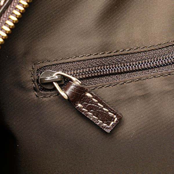 Pre-owned Gucci Canvas Horsebit Charmy Boston Bag Brown
