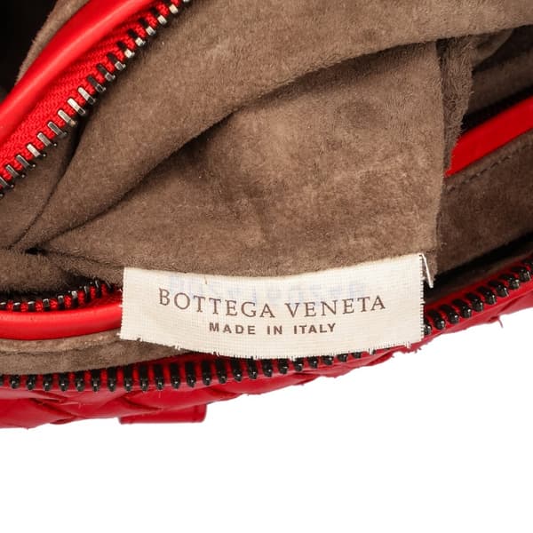 Pre-owned Bottega Veneta Nappa Intrecciato Boston Bag Red