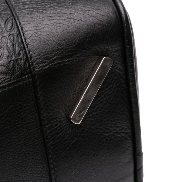 Pre-owned LOEWE XL Anagram Embossed Amazona 75 Travel Bag Black