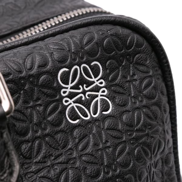 Pre-owned LOEWE XL Anagram Embossed Amazona 75 Travel Bag Black