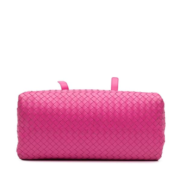 Pre-owned Bottega Veneta Nappa Intrecciato Boston Bag Pink