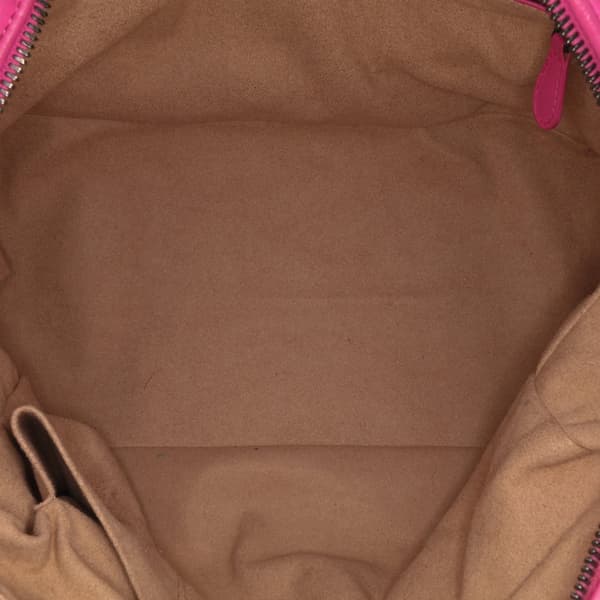 Pre-owned Bottega Veneta Nappa Intrecciato Boston Bag Pink