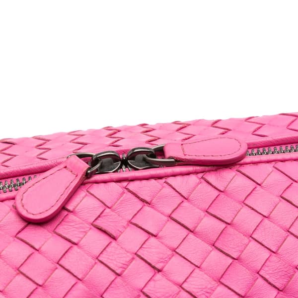 Pre-owned Bottega Veneta Nappa Intrecciato Boston Bag Pink